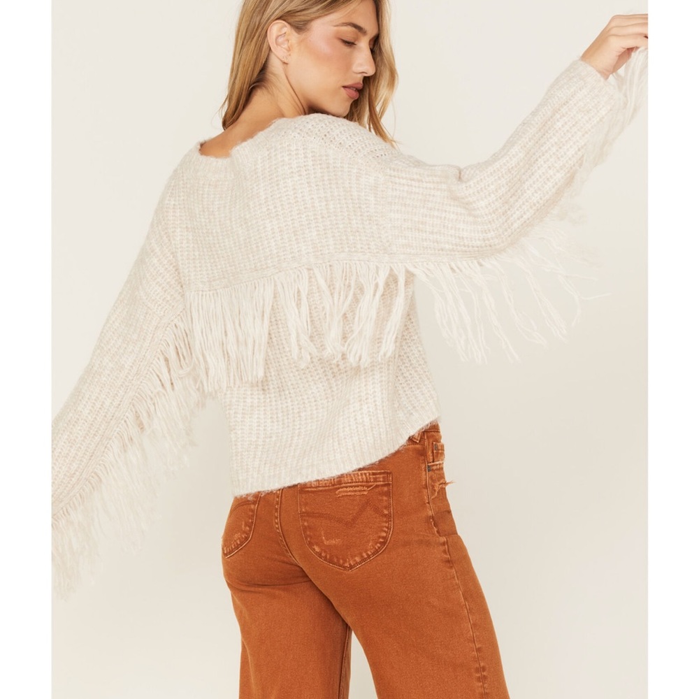 Gently used Wild Moss Fringe Sweater